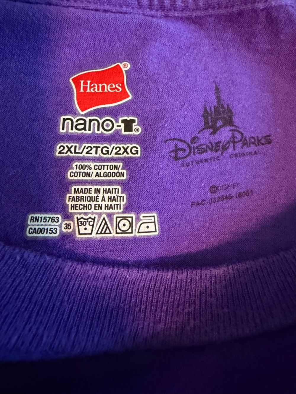 Vintage Disney 2015 F&G Fest Epcot Figment Sorcerer Mickey Pass holder Shirt 2XL - Picture 3 of 3